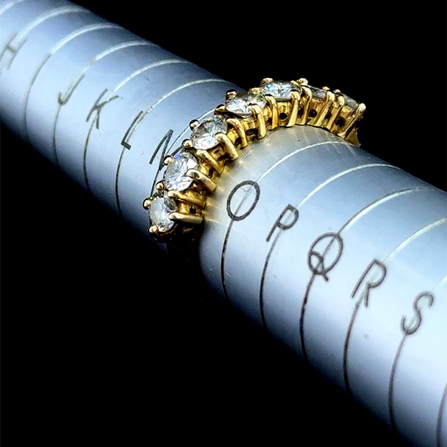 18K Yellow Gold Round Cut 1/3 Eternity Ring APPX 1.0 CTS