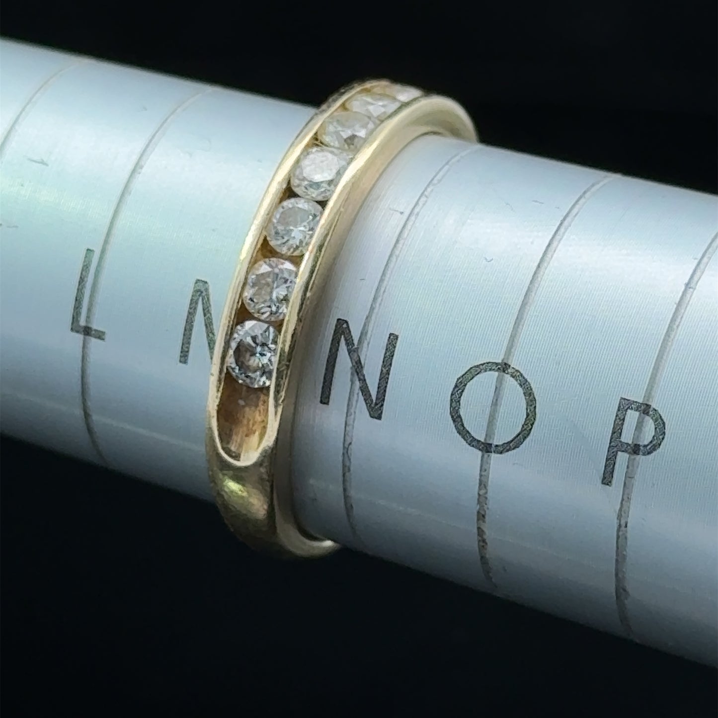 18K Yellow Gold Diamond Eternity Band APPX 0.7 CTS