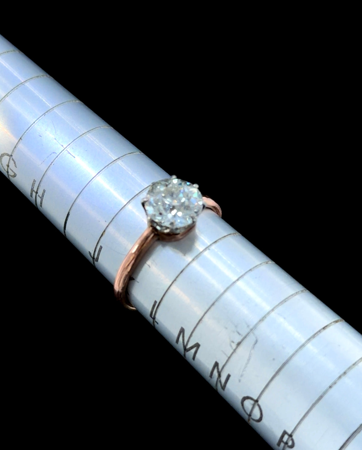 Stunning Victorian Old Cut Diamond Solitaire Ring 1.5 Cts Si1 H Colour.