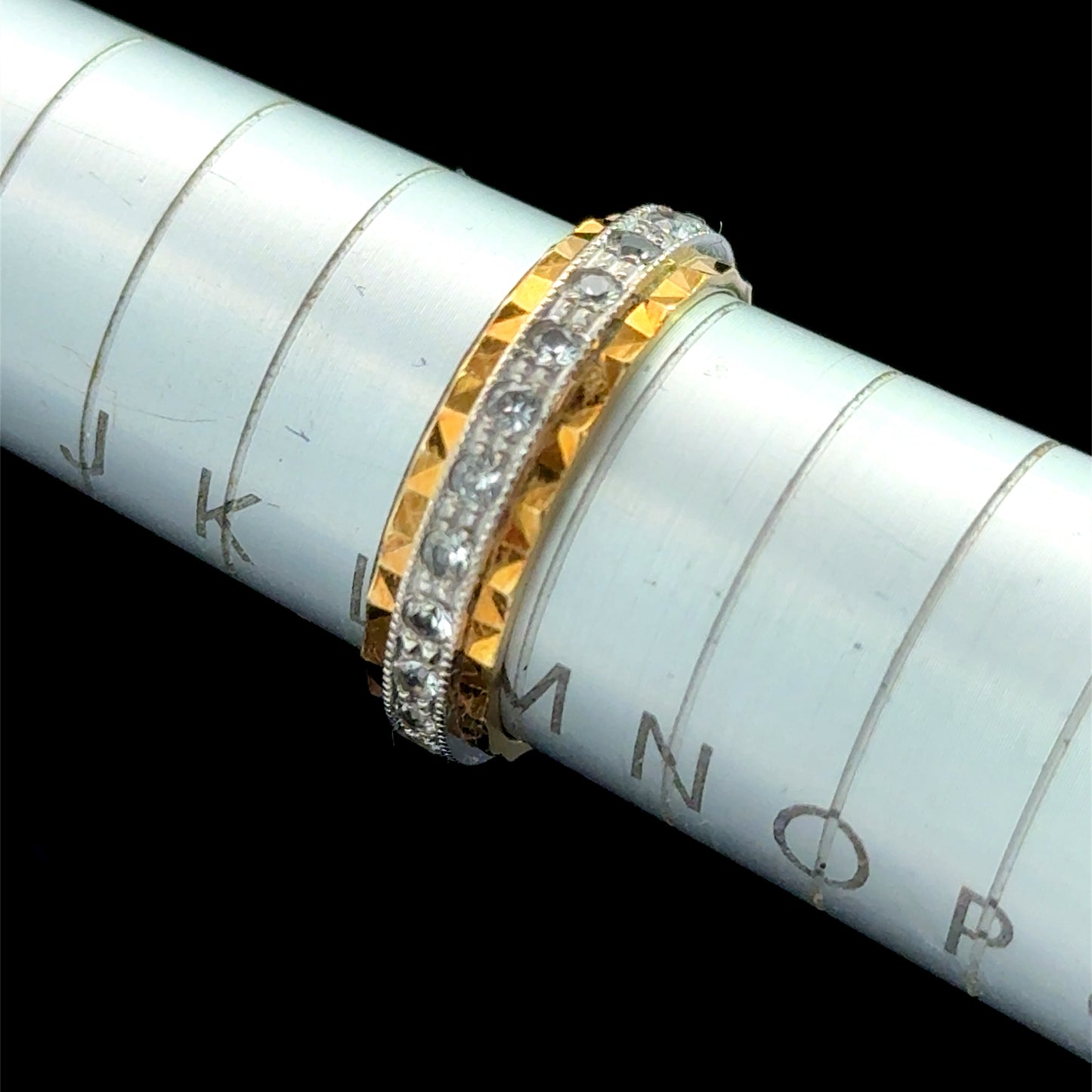 18K Yellow Gold/White Gold Diamond Eternity Ring APPX 0.5 CTS