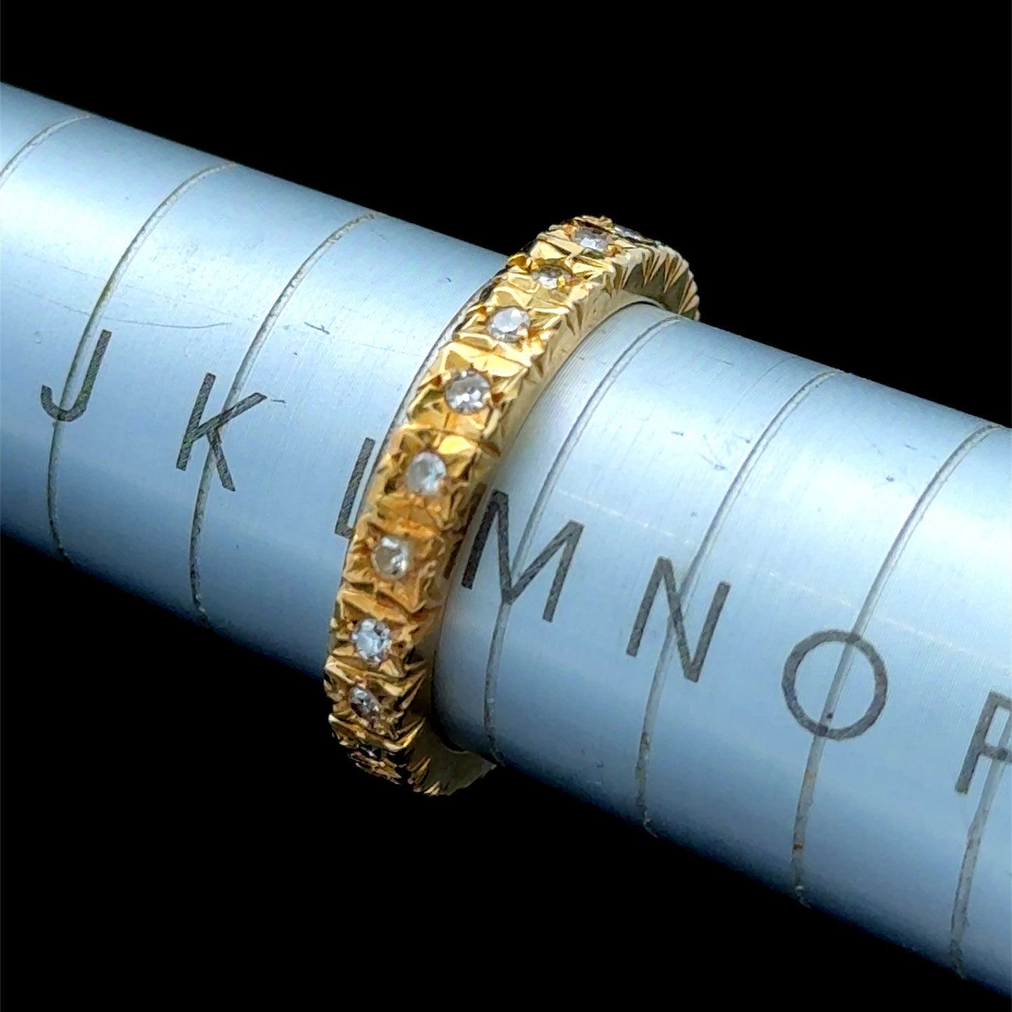 18K Yellow Gold Diamond Full Eternity Ring APPX 0.75 CTS