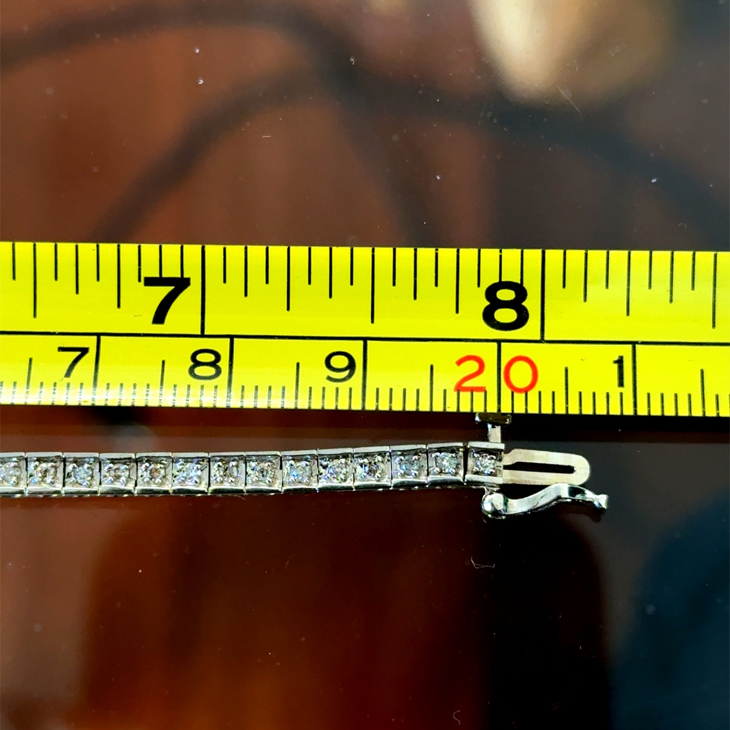 14K White Gold Diamond Line Bracelet APPX 1.2 CTS