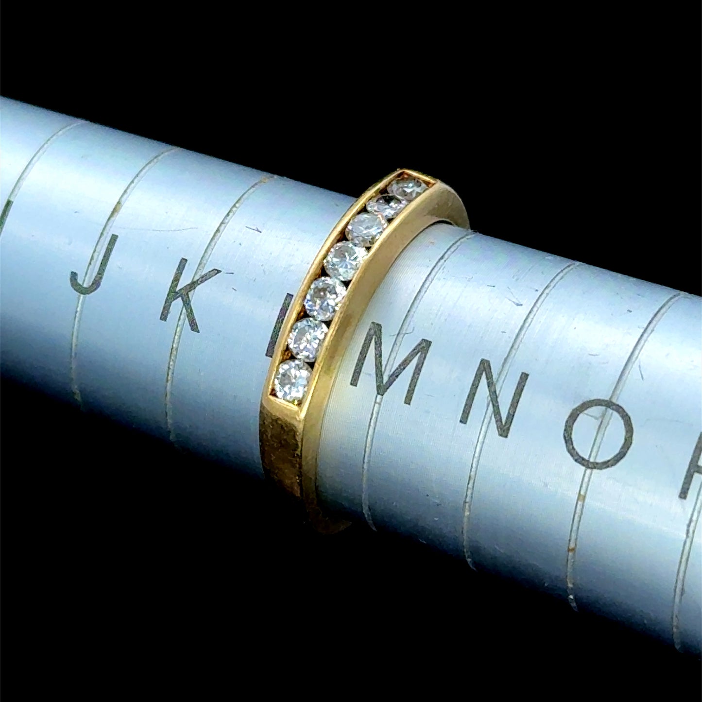 18K Yellow Gold Diamond Channel Set Eternity Ring APPX 0.33 CTS