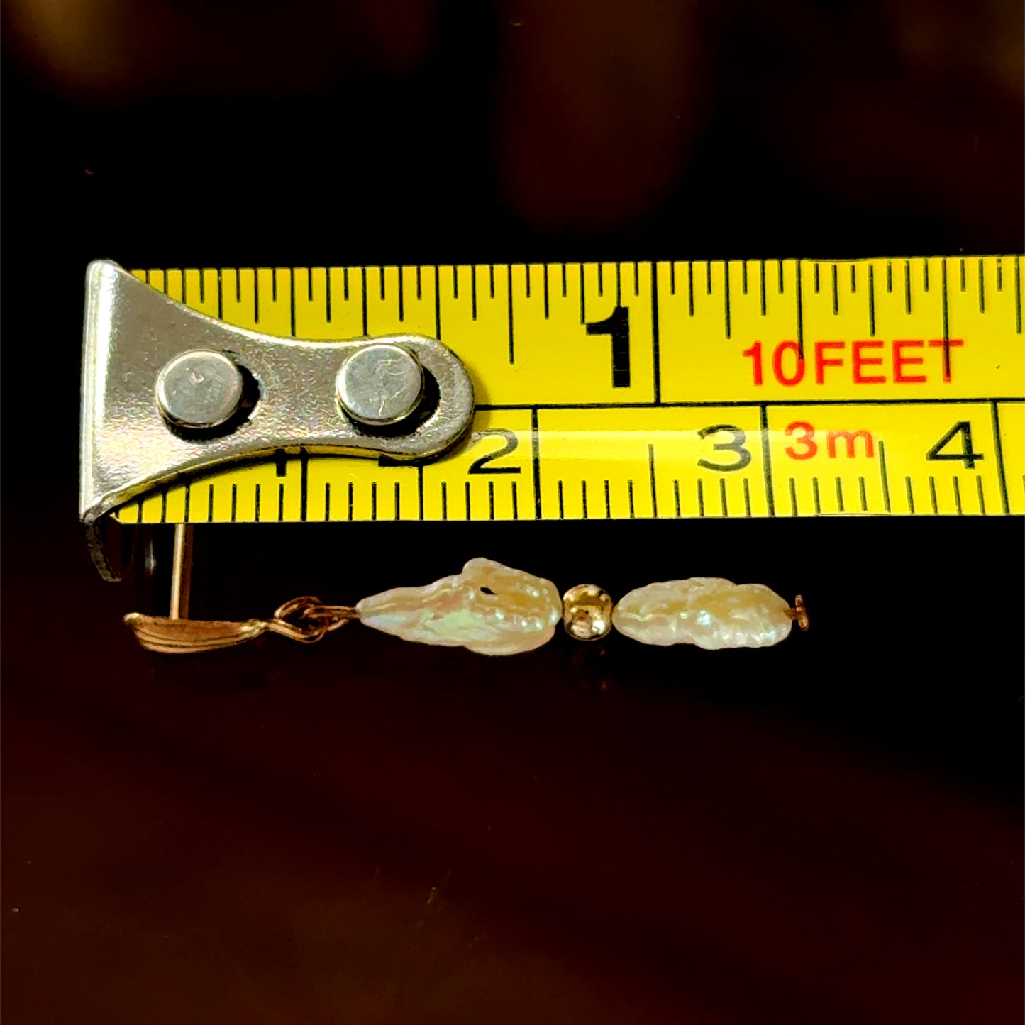 Elegant 9K Pearl Drop Earrings