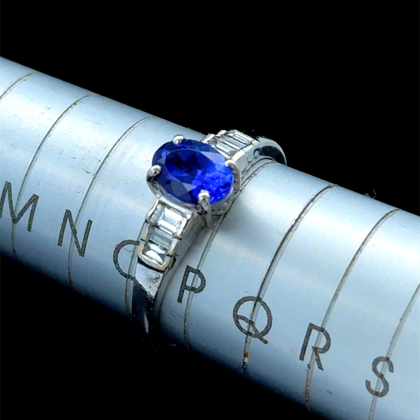 18K White Gold Tanzanite & Diamond Ring By Iliana