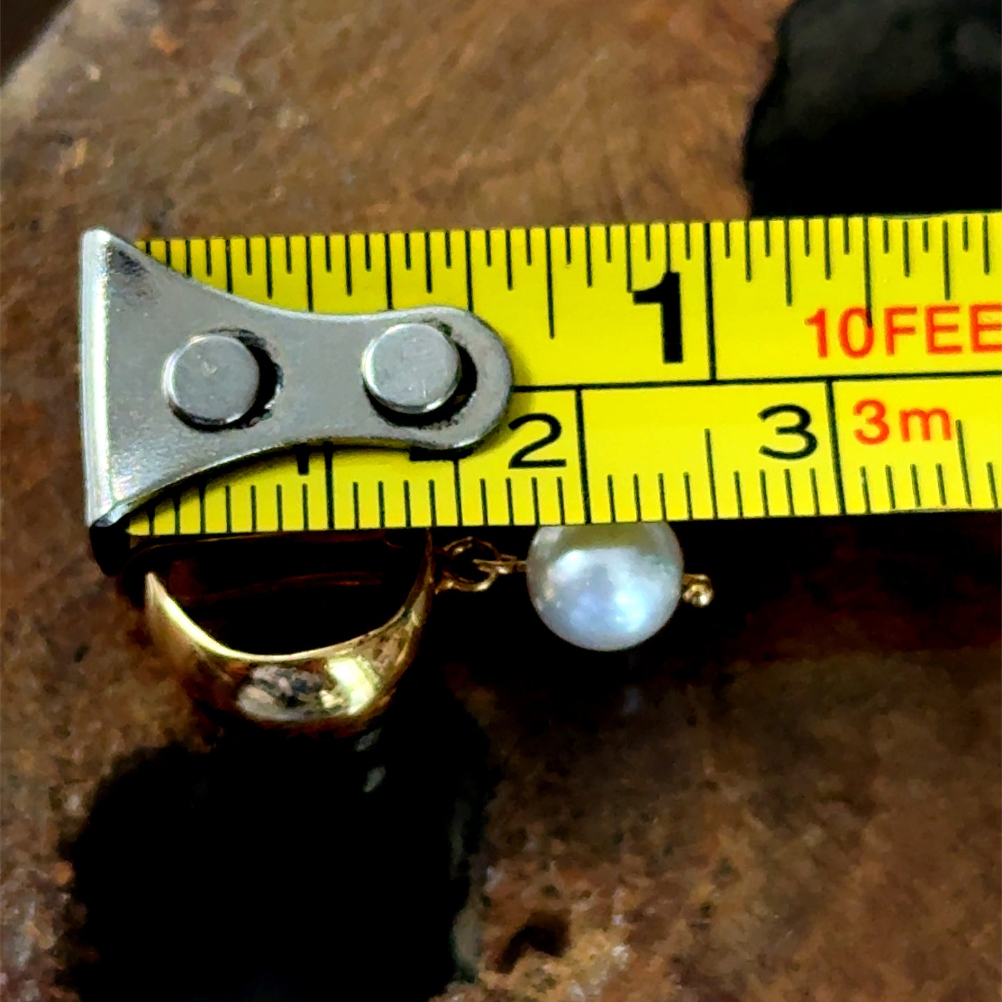 9K Yellow Gold & Pearl Drop Earrings