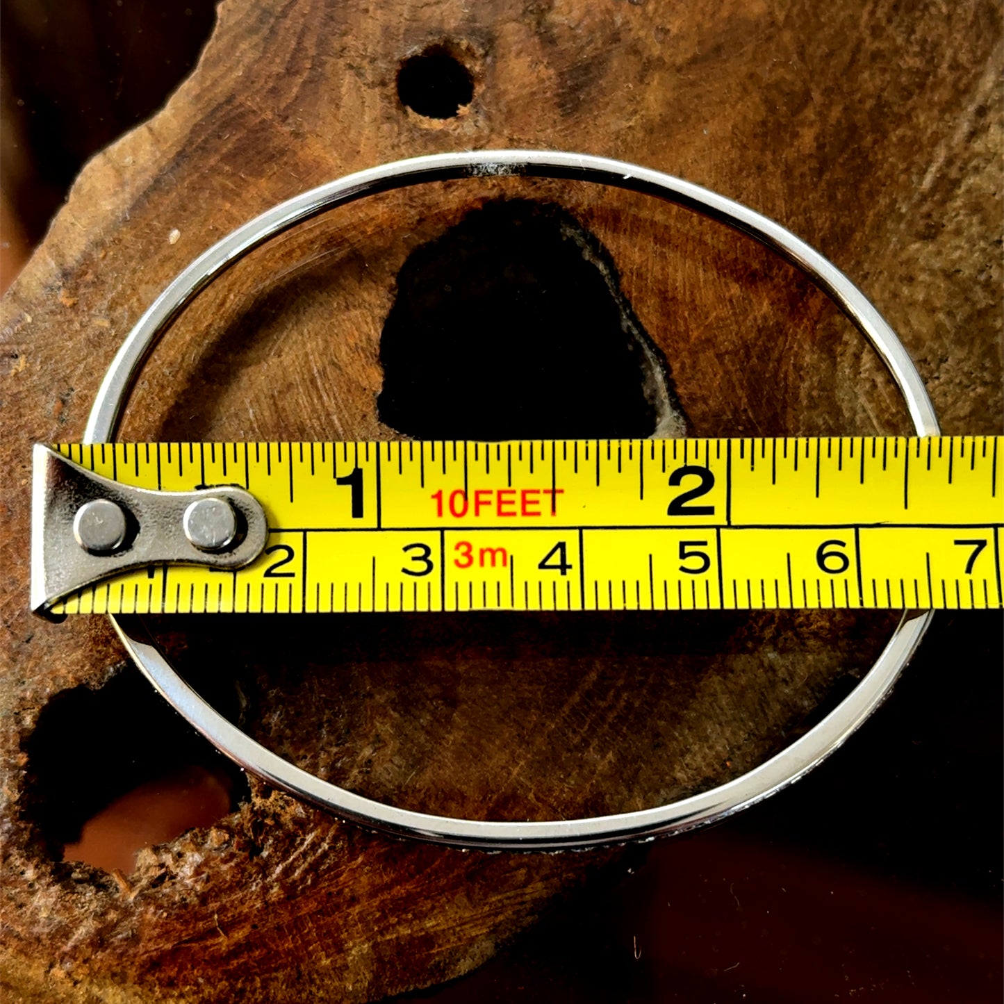 18K White Gold Channel Set Diamond Bangle APPX 1.0 CTS