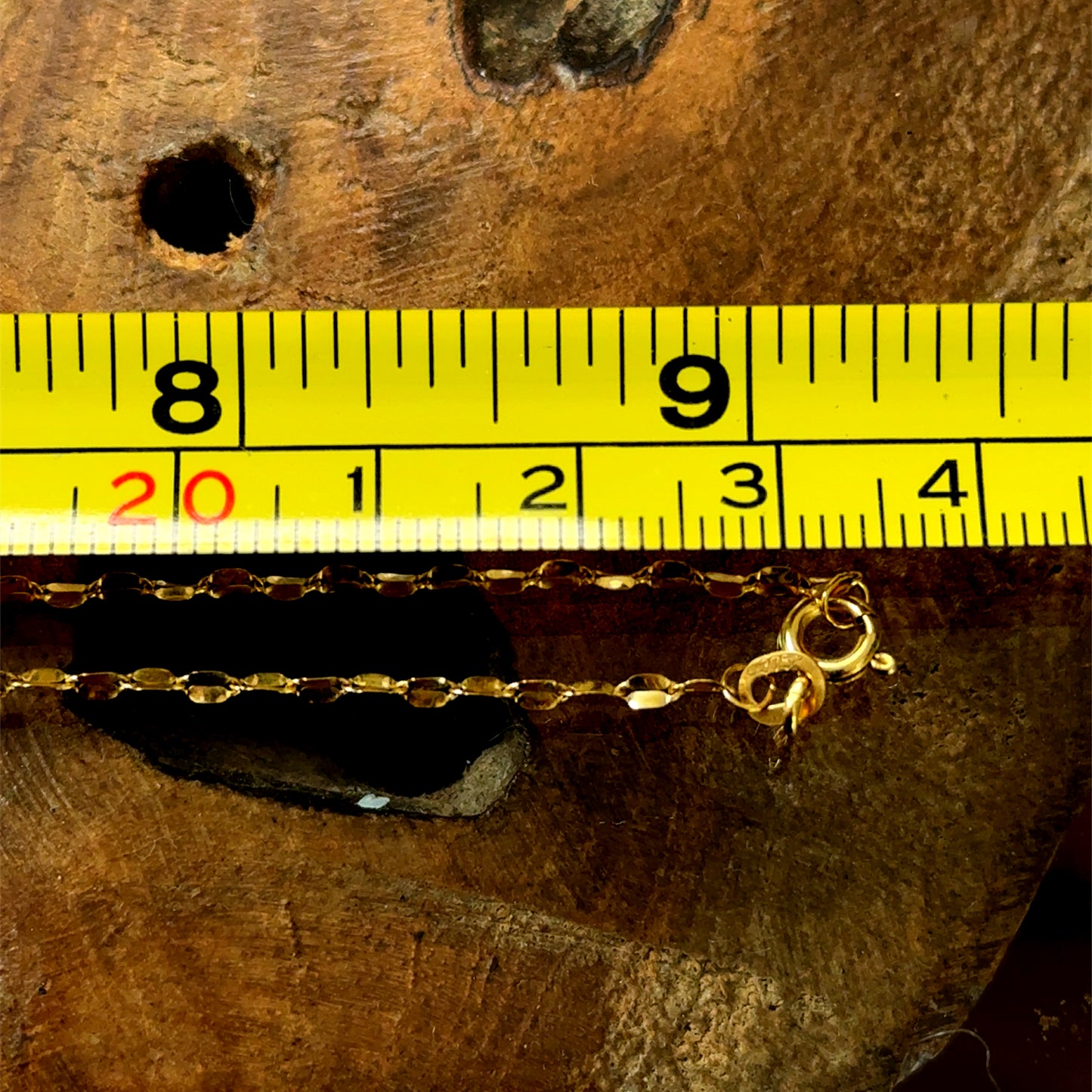 9K Gold Classic Yellow Gold Chain Necklace 18"