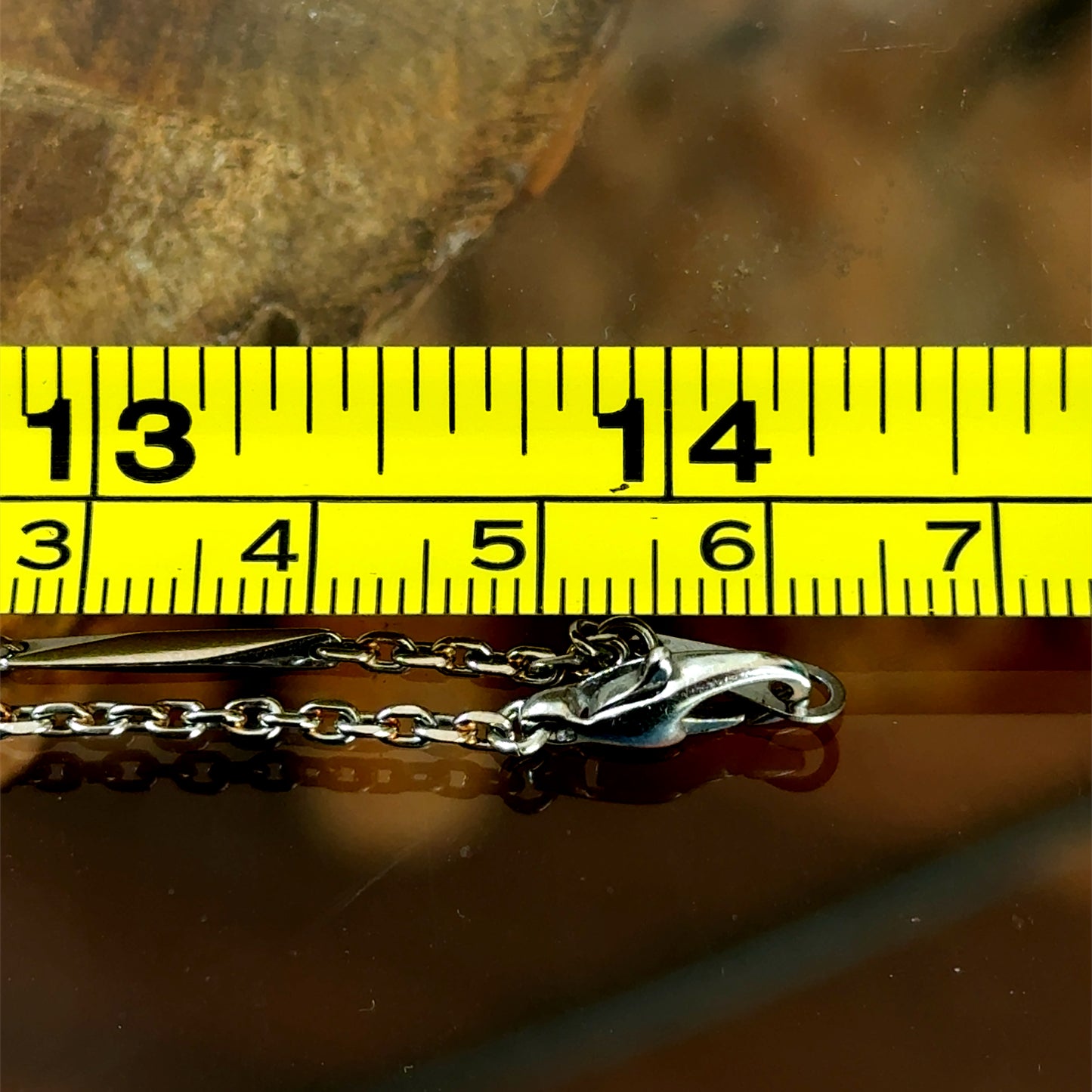 Platinum Bar Chain 28"