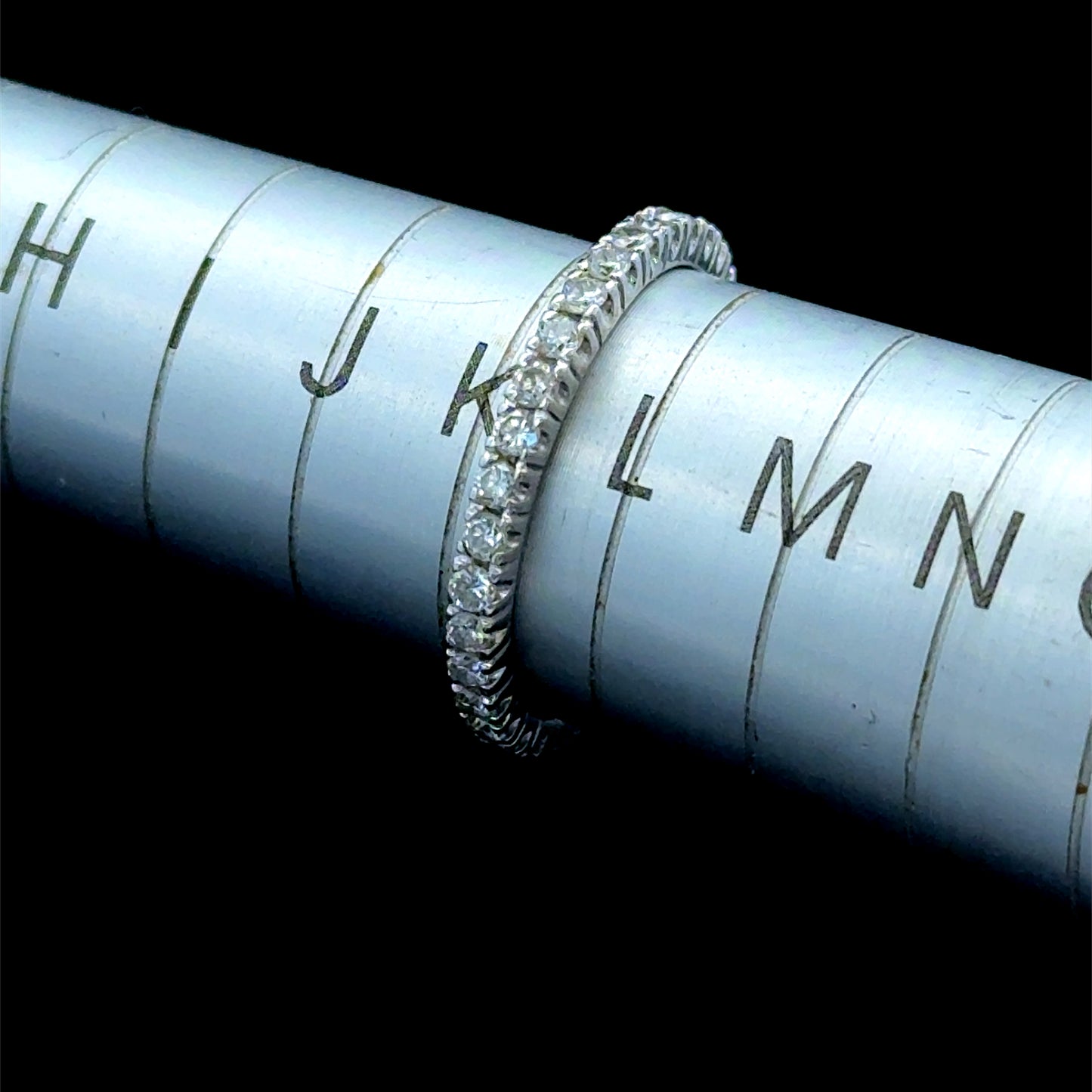 18K White Gold Full Micro Eternity Ring APPX 0.5 CTS