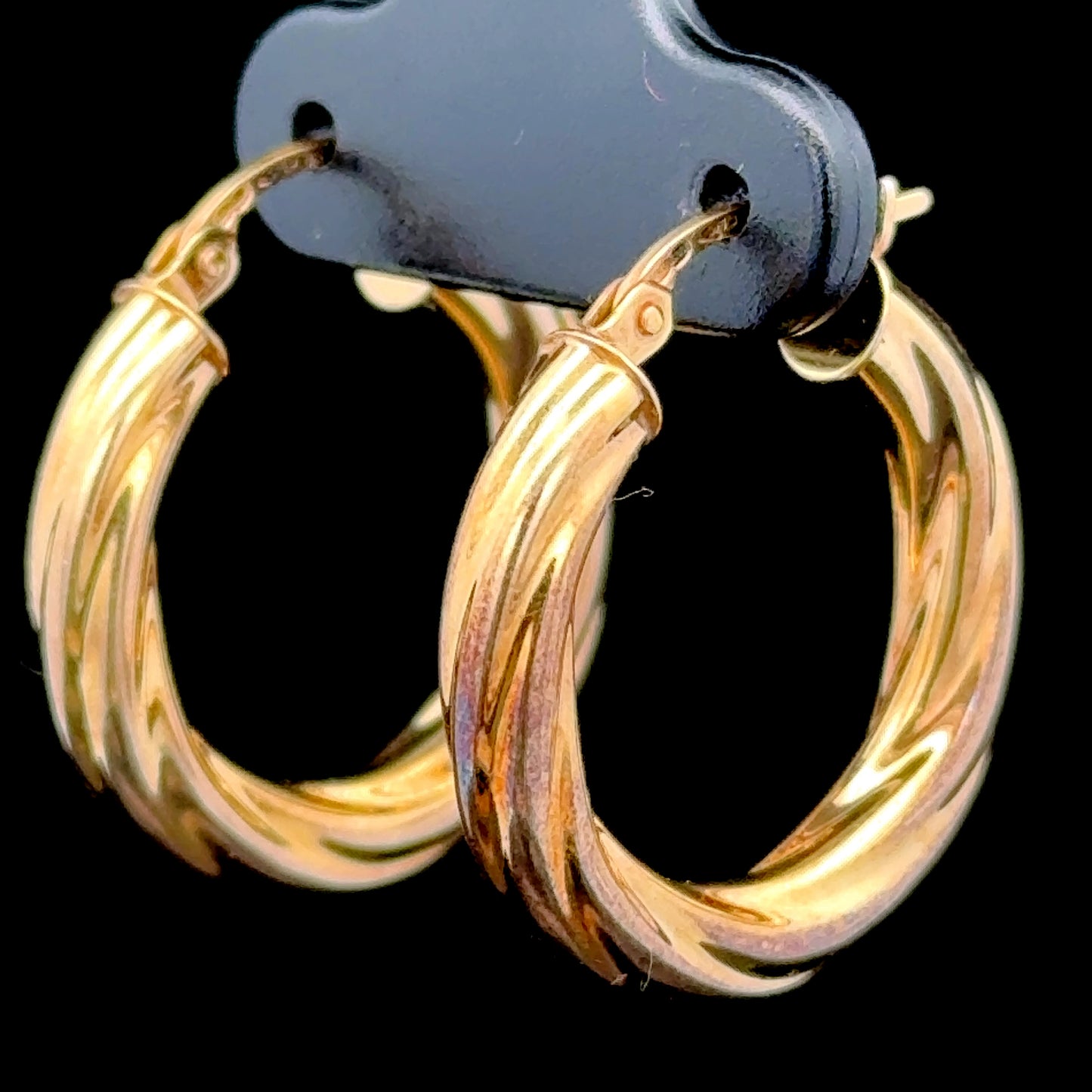9K Yellow Gold Hoops