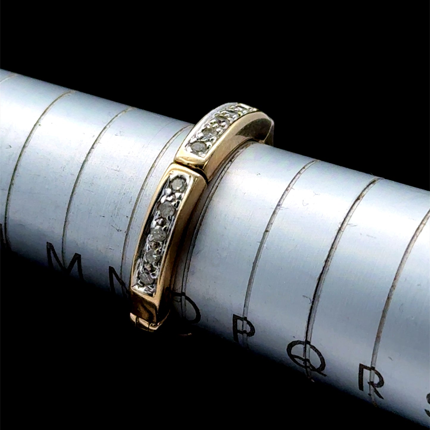9K Yellow Gold Diamond Split Band