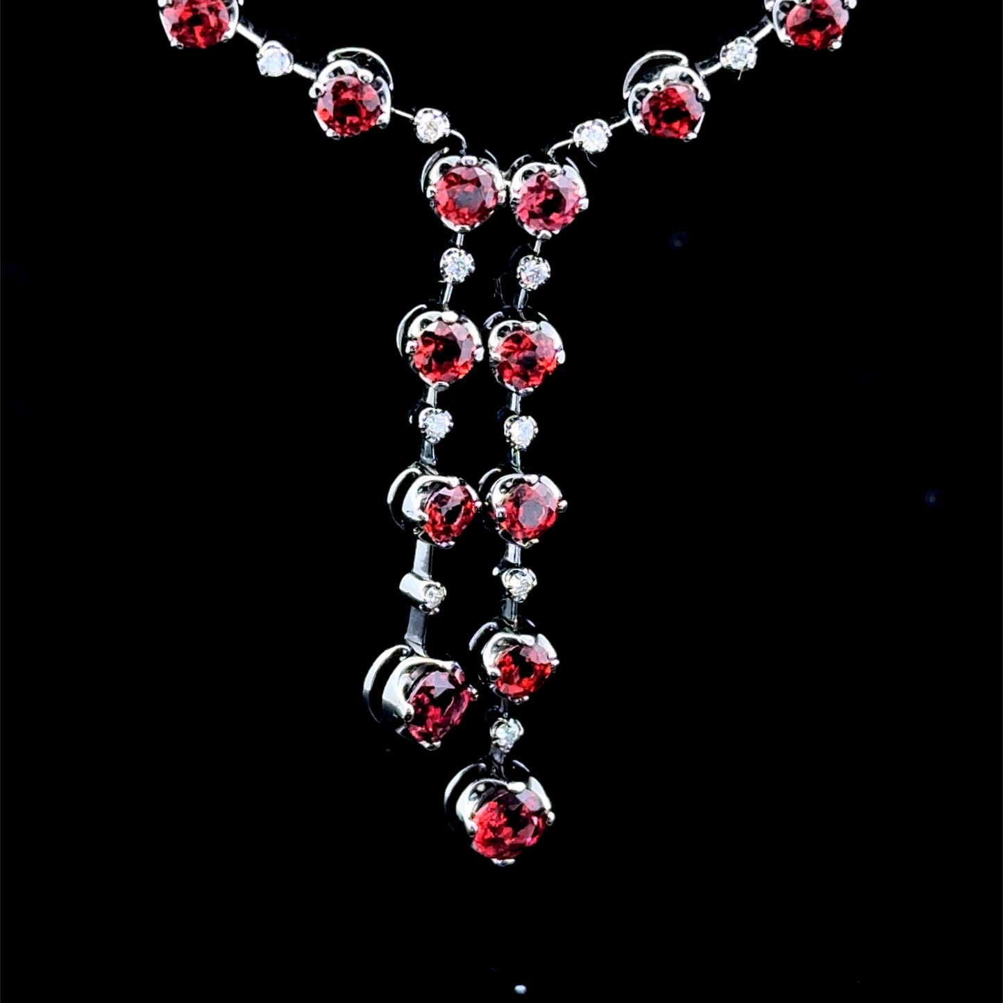 18K White Gold Tourmaline & Diamond Bracelet