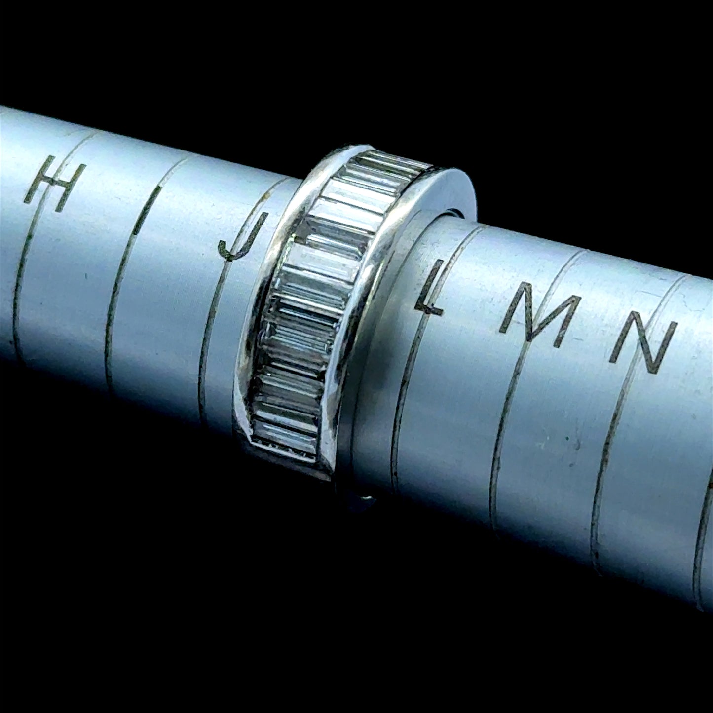 18K White Gold Baguette Diamond Band APPX 2.7 CTS