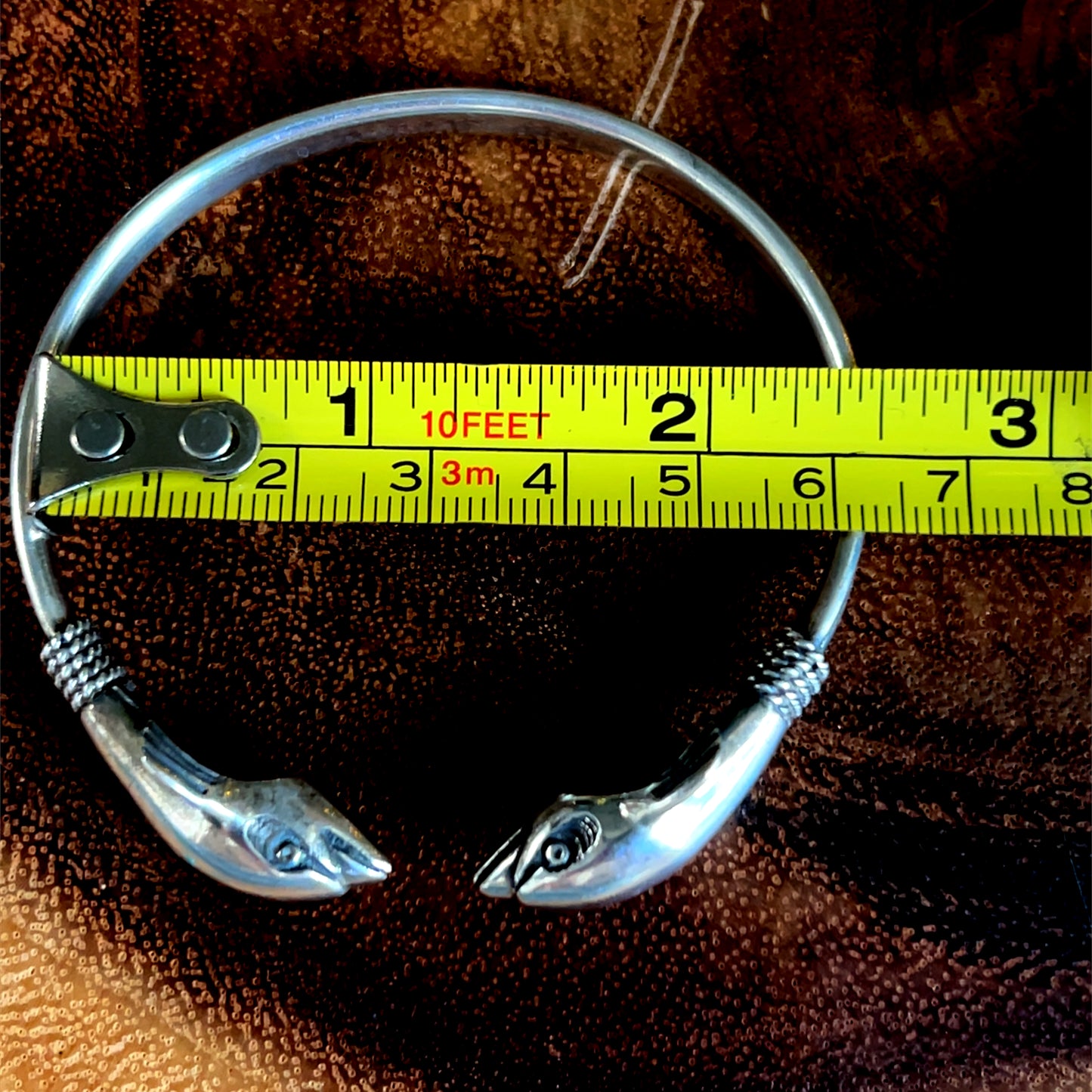 Silver Torque Dolphin / Fish Bangle