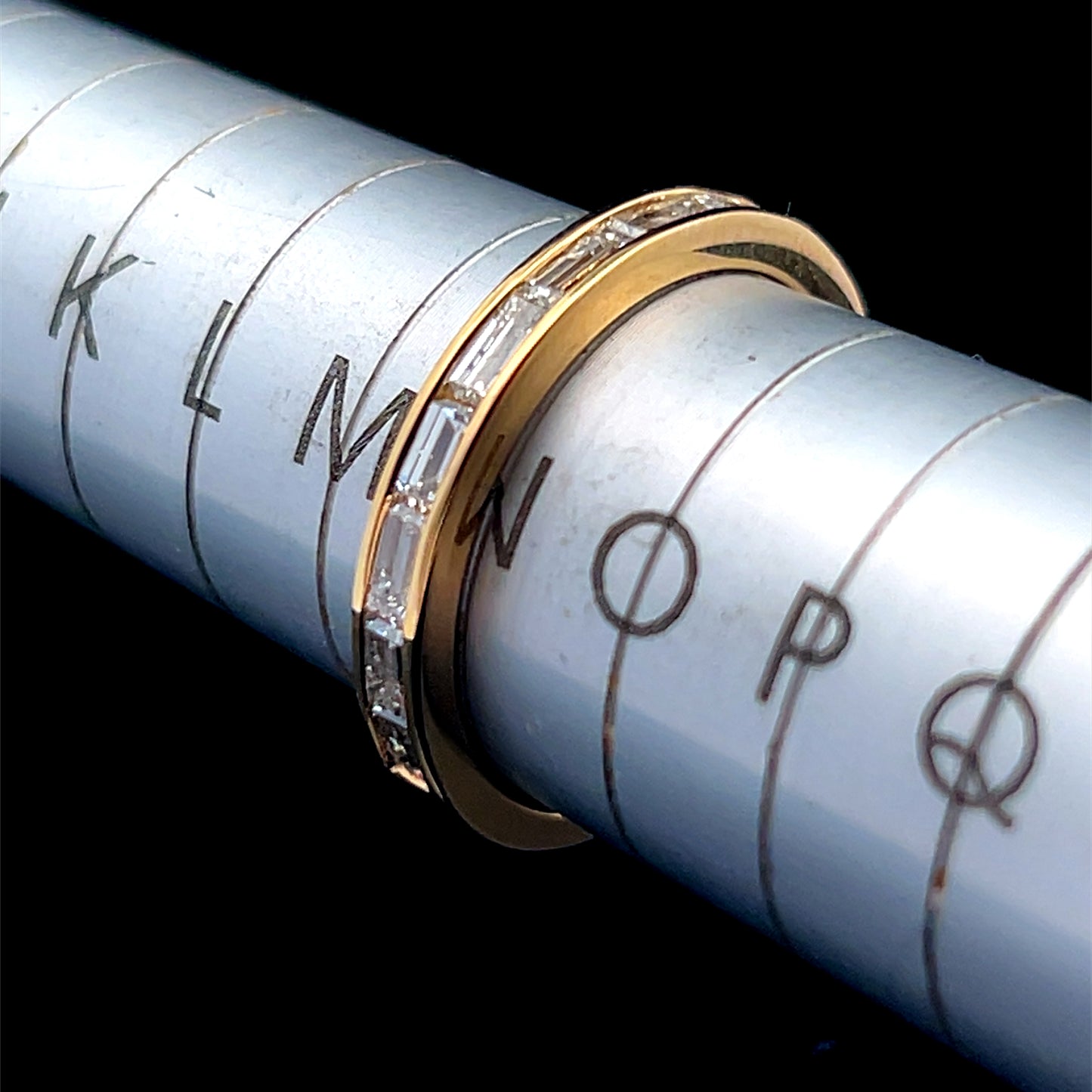 18K Yellow Gold Baguette Diamond Eternity Ring APPX 1.05 CTS