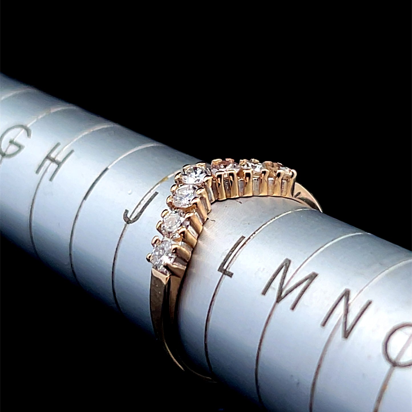 14K Yellow Gold Diamond Wishbone Ring