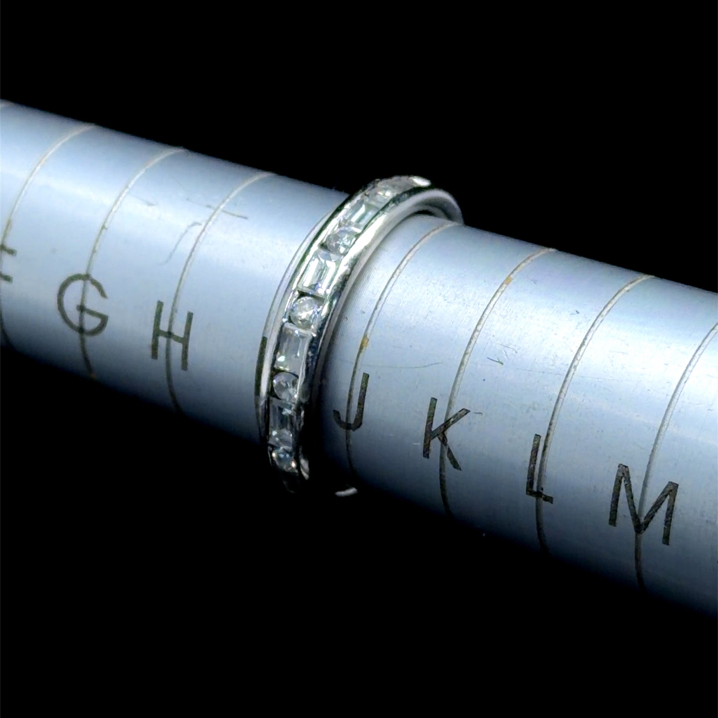 Platinum Baguette & Round Cut Diamond Band APPX 0.4 CTS