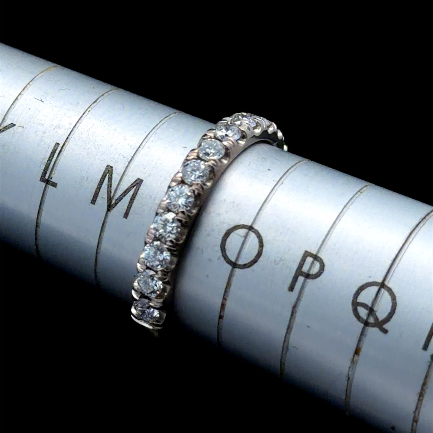 18K White Gold Diamond Half Eternity Ring APPX 0.6 CTS