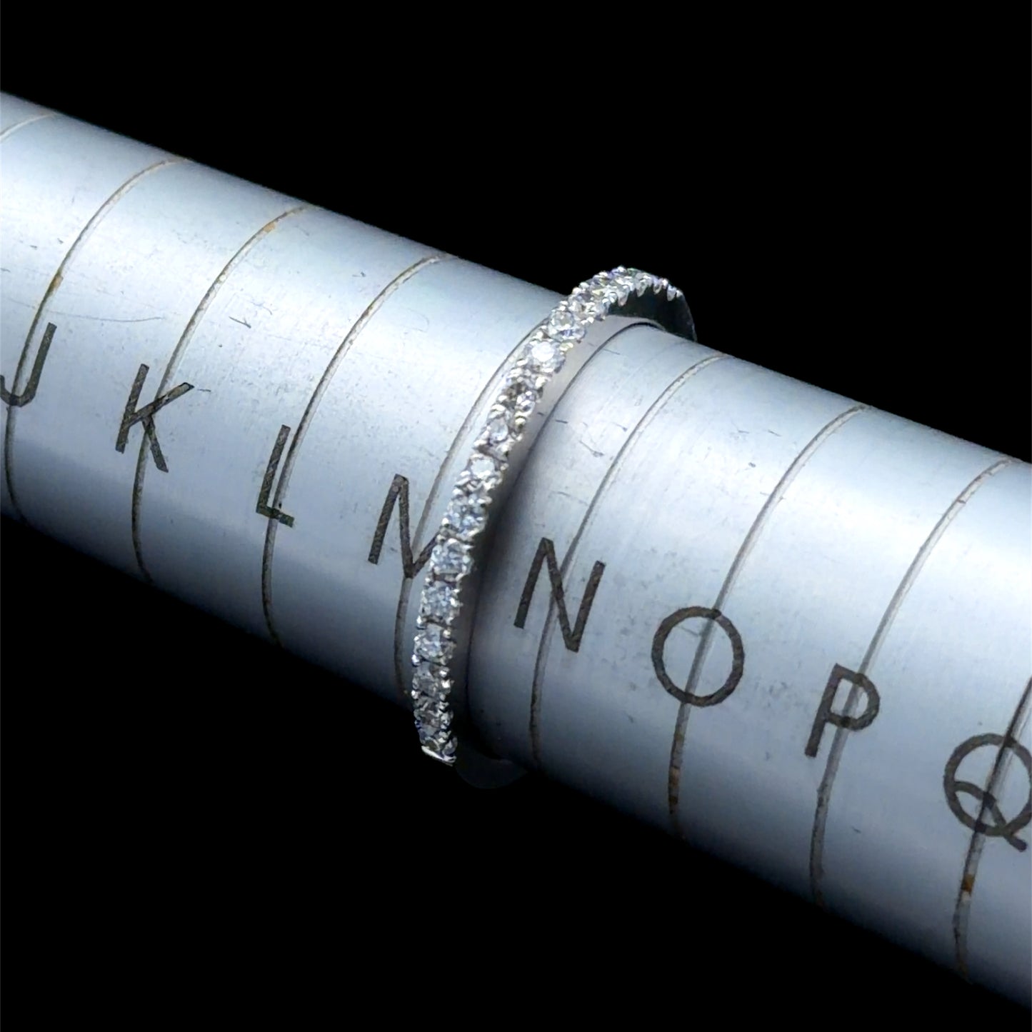 18K White Gold Diamond Micro Half Eternity Ring