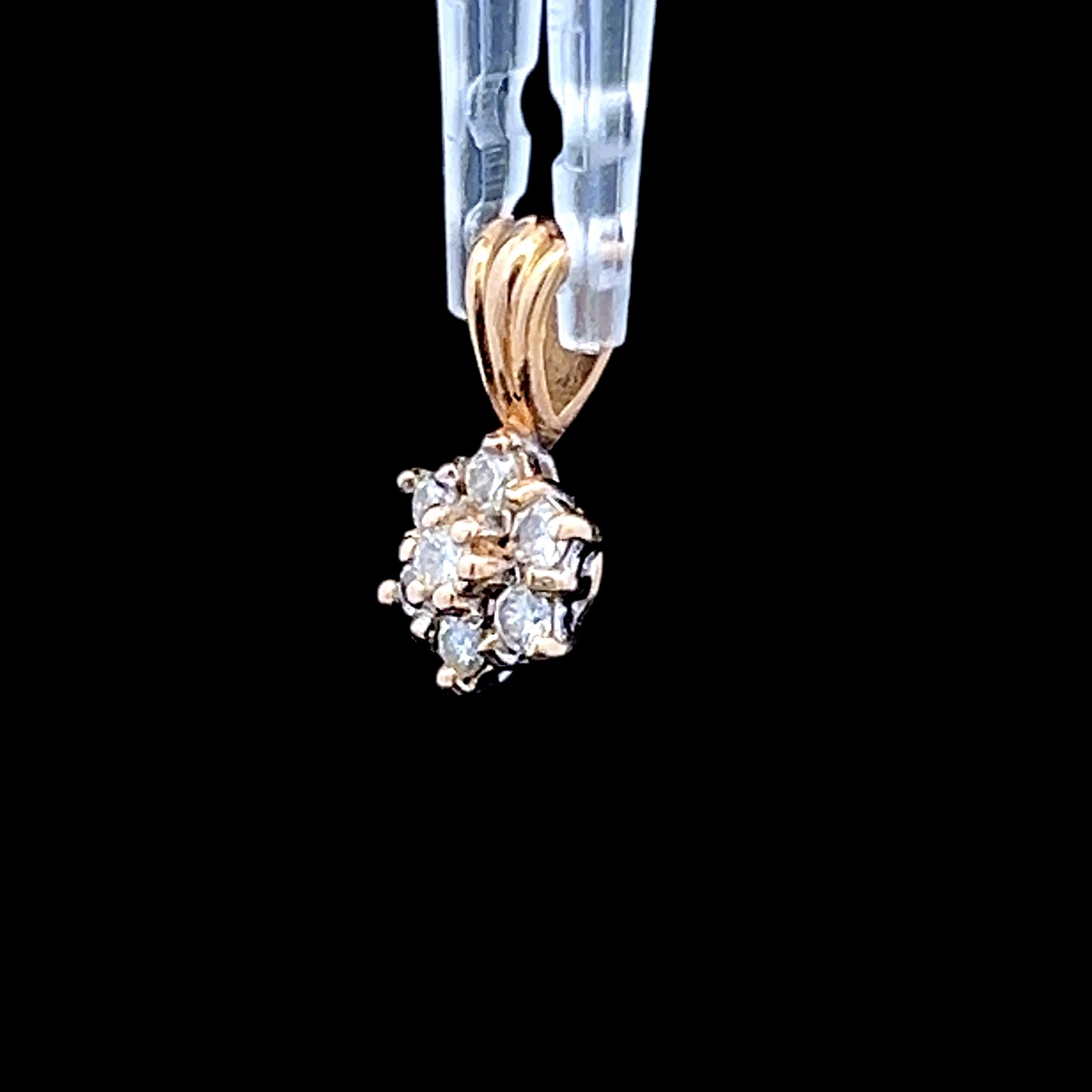 9K Yellow Gold Diamond Pendant