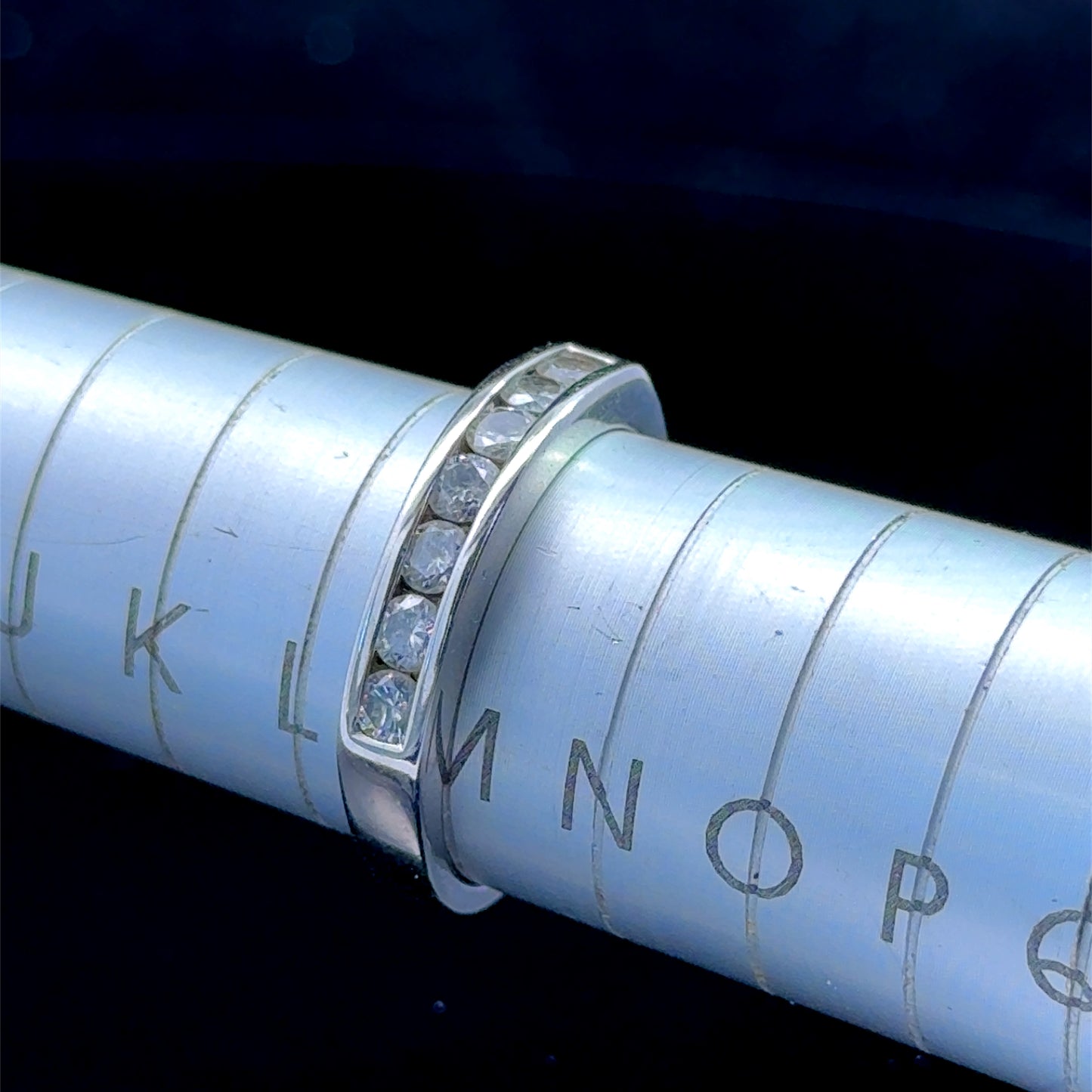 18K White Gold Channel Set 1/3 Eternity Ring