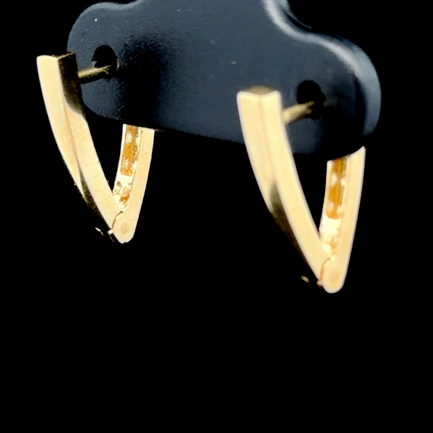 9K Yellow Gold Triangular Huggies
