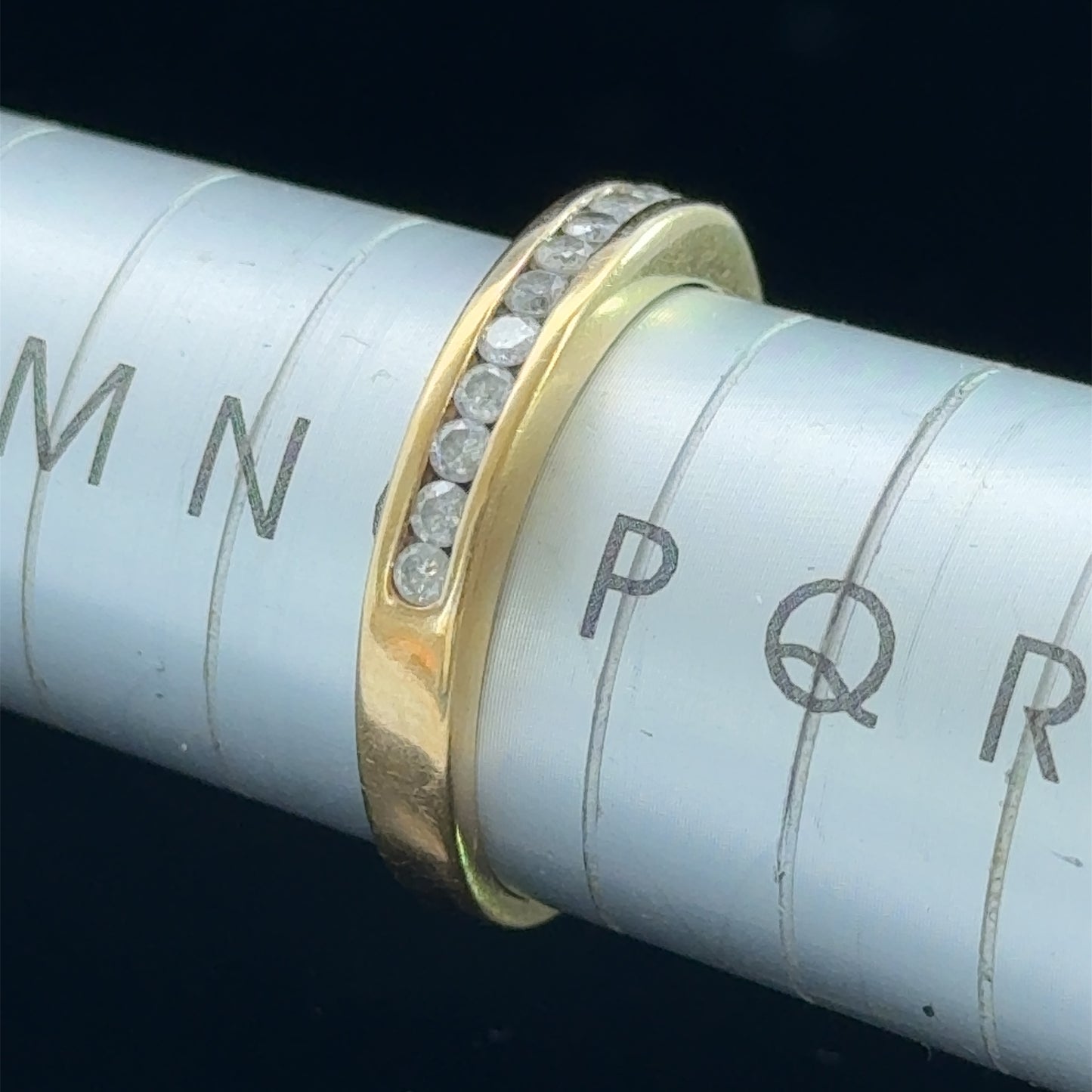 18K Yellow Gold Diamond Channel Set Ring APPX 0.33 CTS