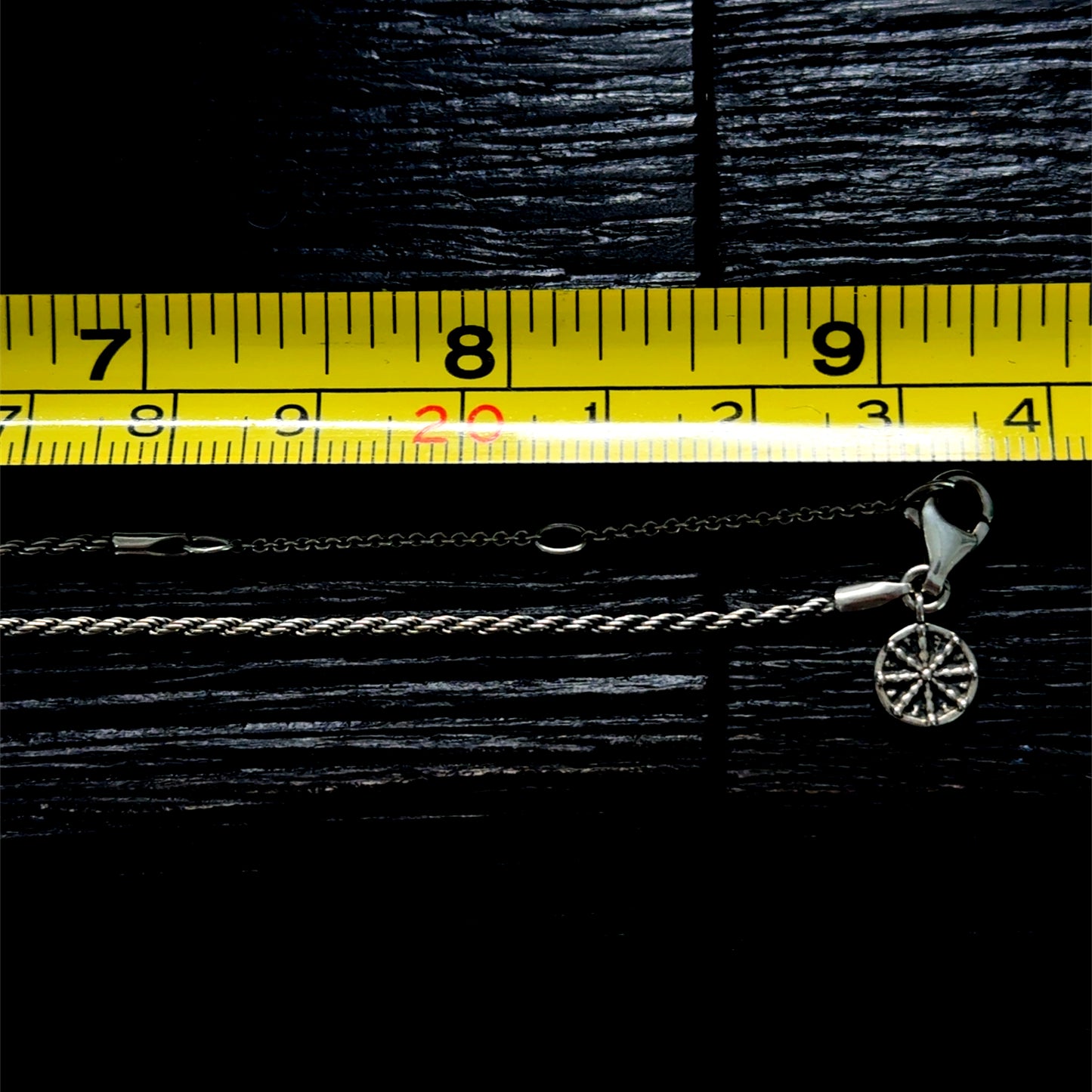 Silver Thomas Sabo Faceted Black Stone Pendant & Chain