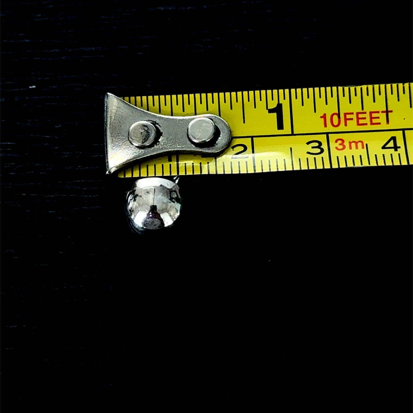 Silver Button Studs