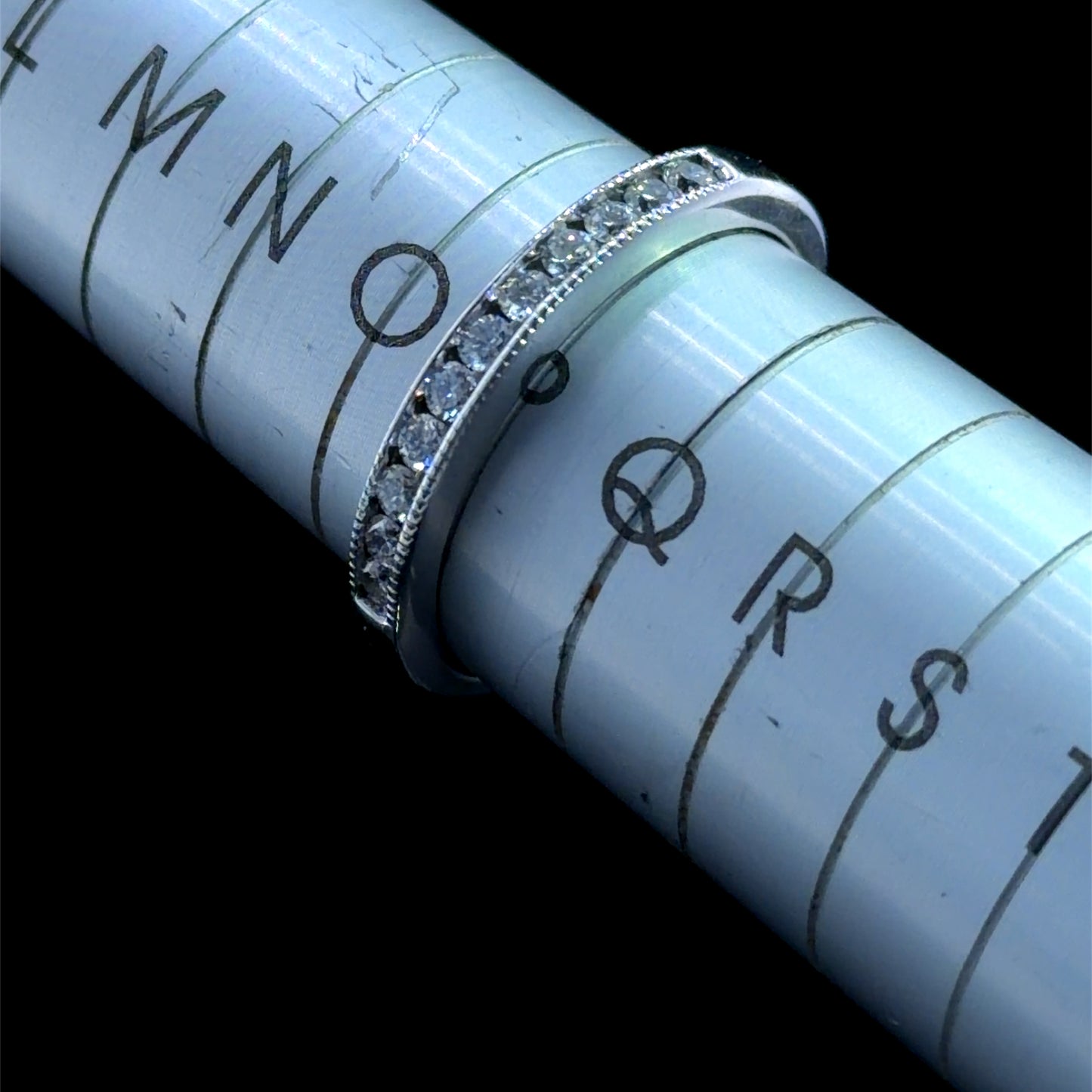 18k White Gold Channel Set Diamond Eternity Ring Appx 0.33 Cts