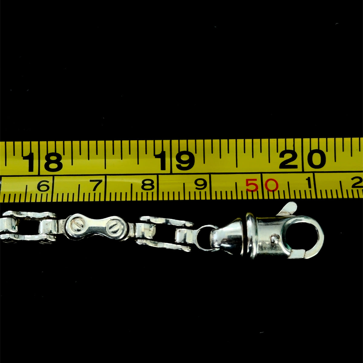 Lovely Silver Motorbike Chain Link Necklace 20 Inches Long Weighing 44.5