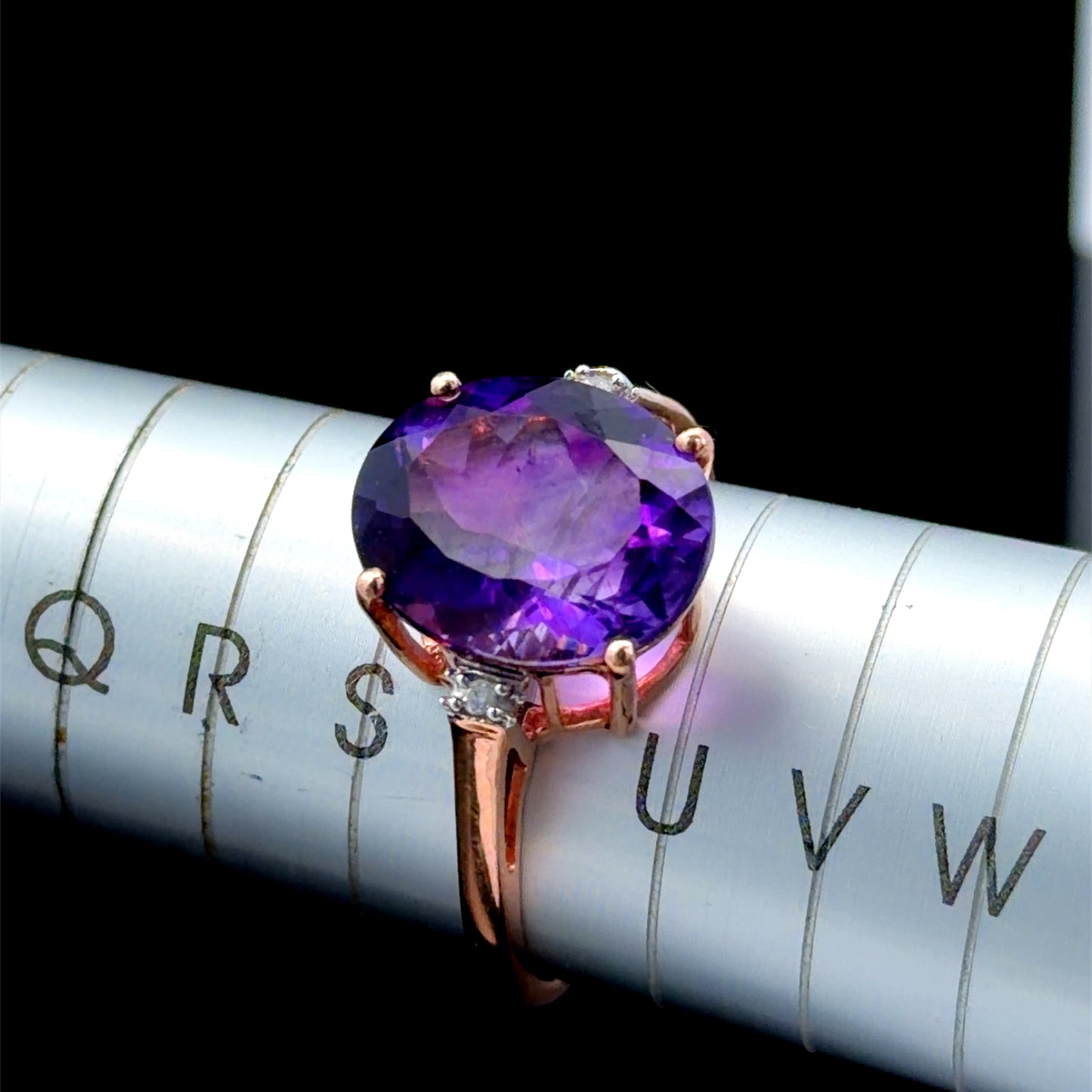 10k Rose Gold & Diamond Ring