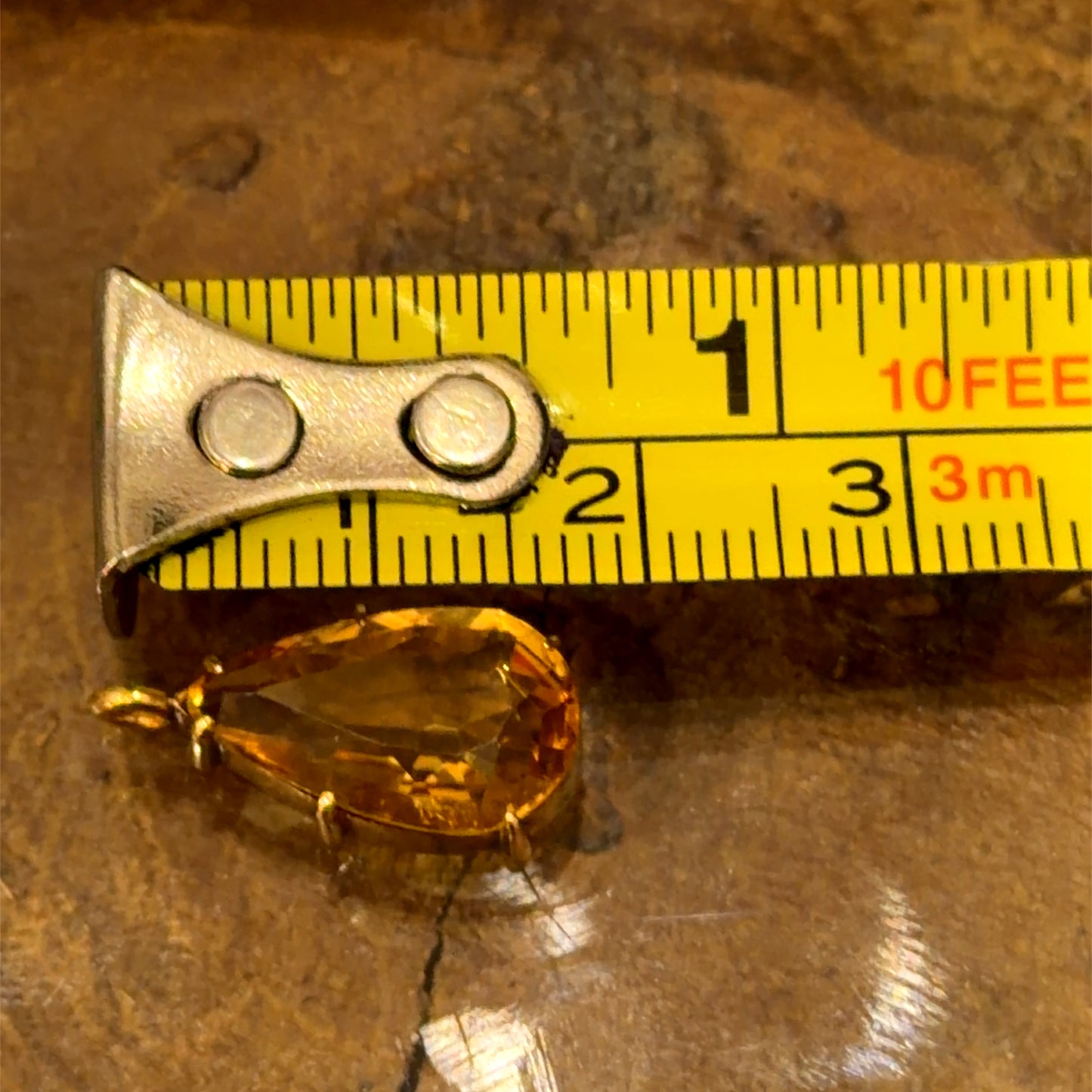 18K Yellow Gold Citrine Pendant