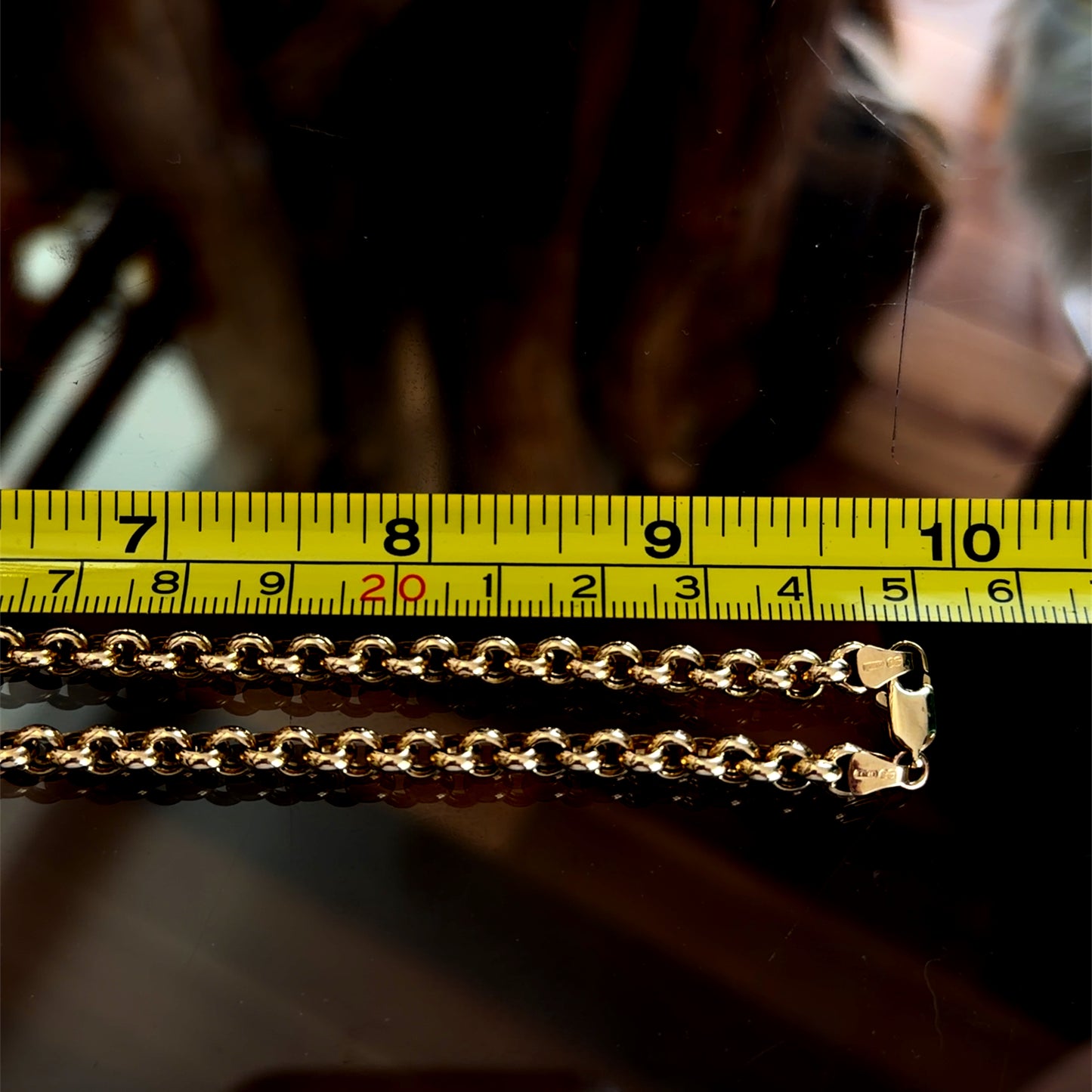 9k Yellow Gold Belcher Chain 20 inches