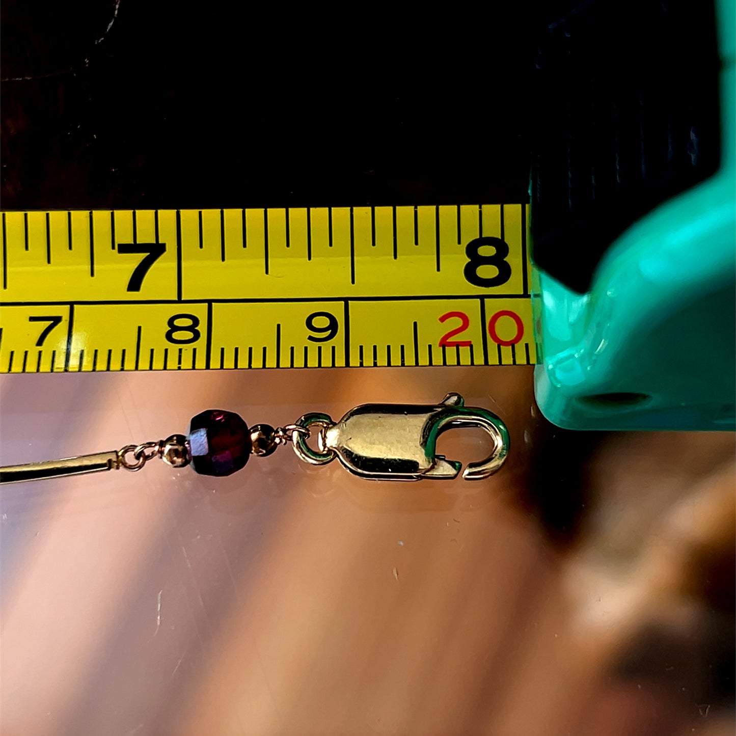 9K Yellow Gold & Garnet Bracelet