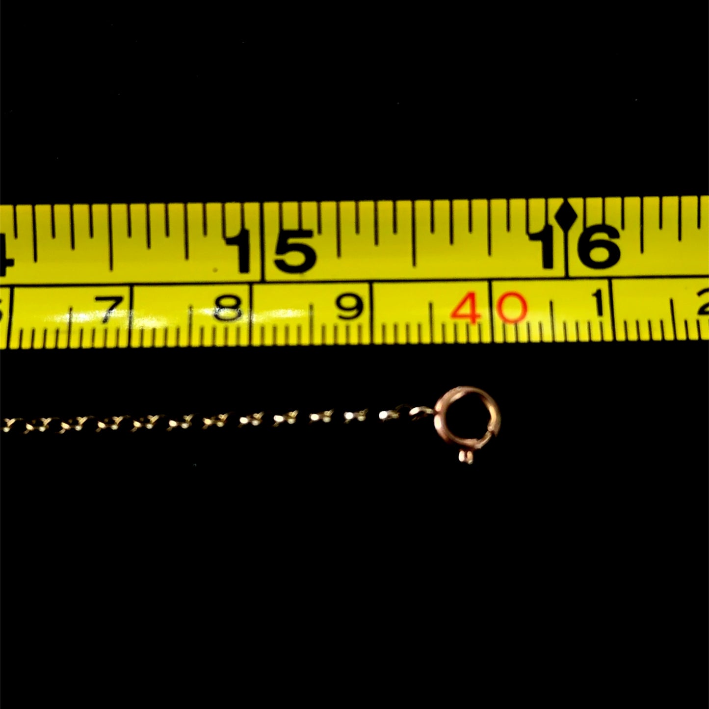 Lovely 9k Yellow Gold 4 Pearl Station Necklace 15 3/4” Long