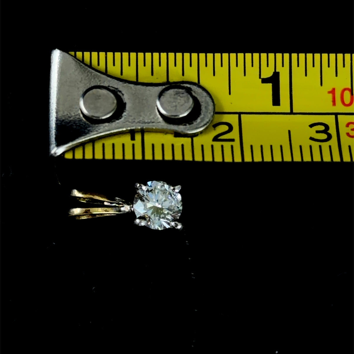 A Lovely 18k Diamond Solitaire Pendant of 0.5 Cts Part Of The Ronald Charles Collection
