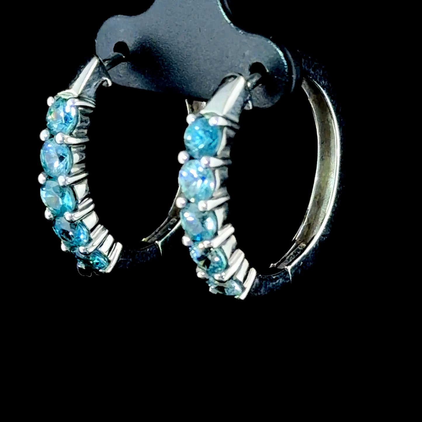 Silver Blue Topaz Earrings