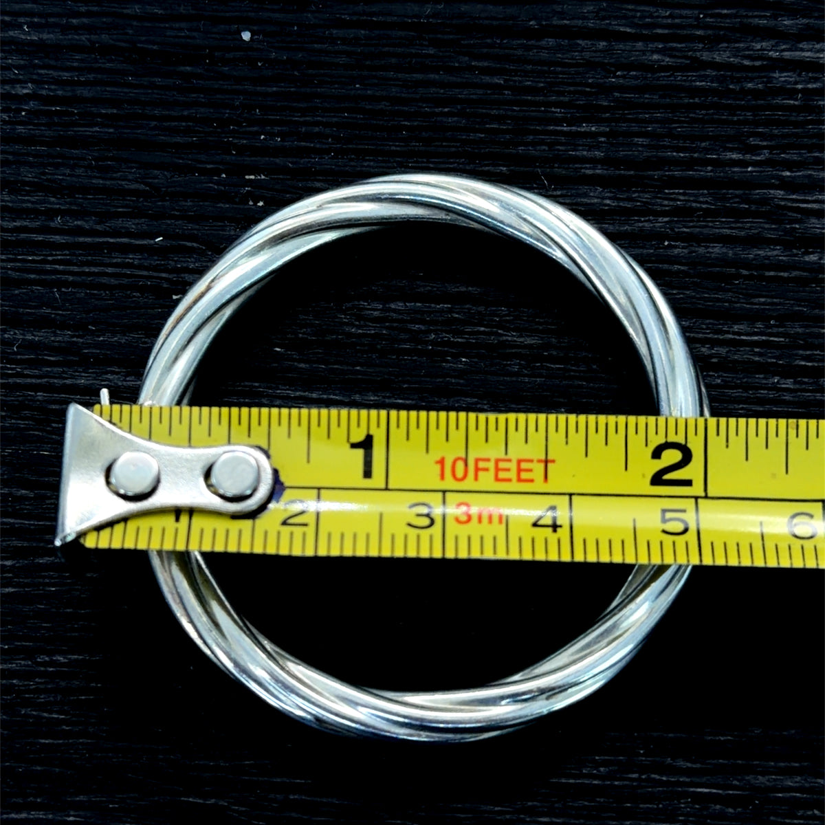Lovely Large Silver Twist Hoop Earrings
