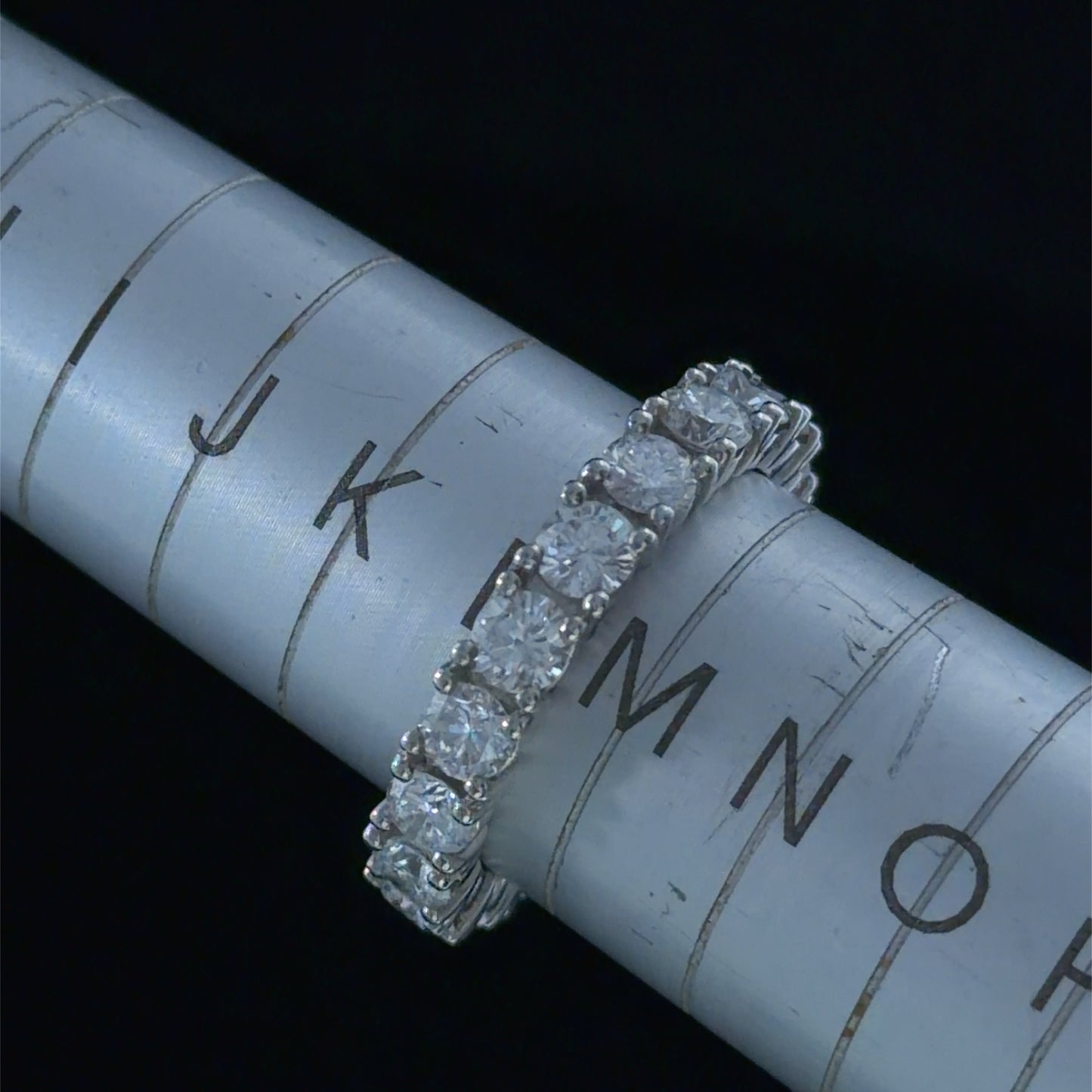 Wonderful Platinum Round Cut Diamond Eternity Ring 2.2 Cts