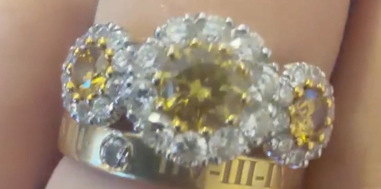 18k Gold Trilogy 2.0 Carats of White & Yellow Diamonds