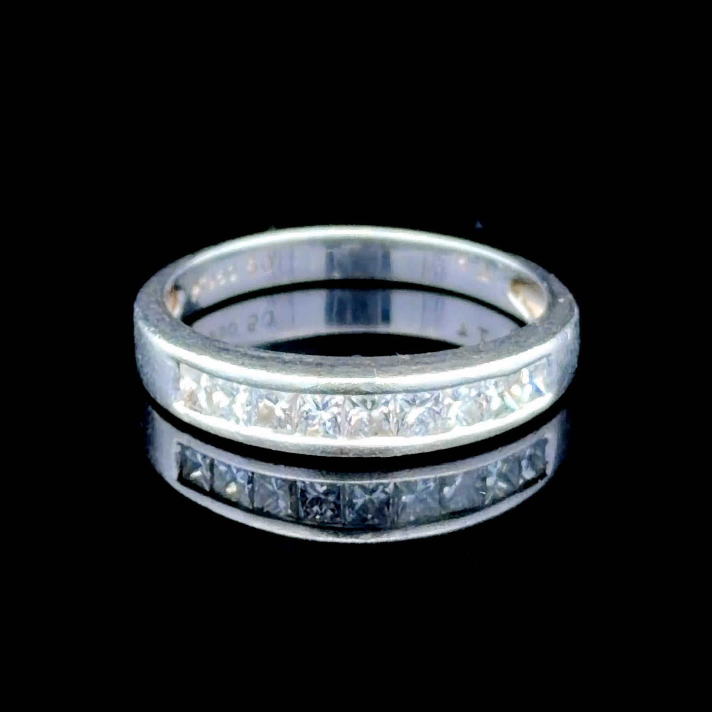 Platinum Princess Cut Diamond Eternity Ring 0.5 Cts