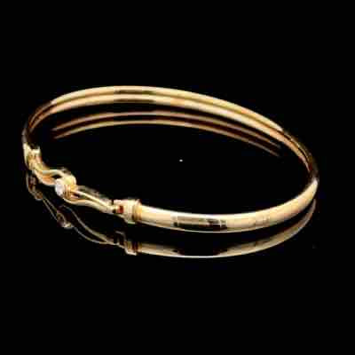 9K Yellow Gold Diamond Bangle