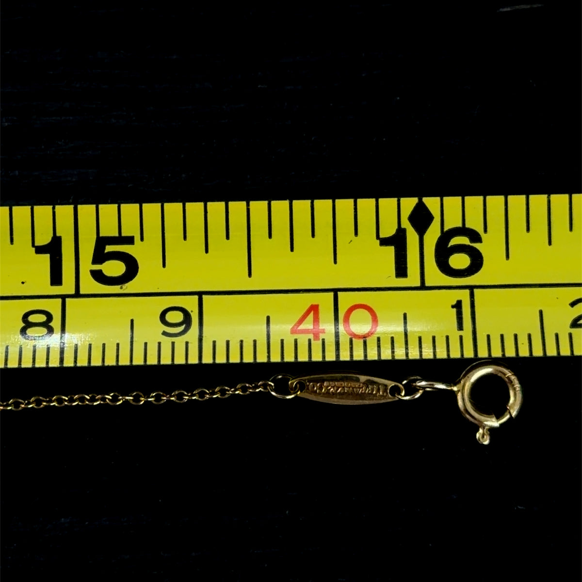 Fabulous 18k Yellow Gold Bezel Set East West 1.2 Ct Oval Diamond Suspended On A 16” Tiffany Chain RRP £10000