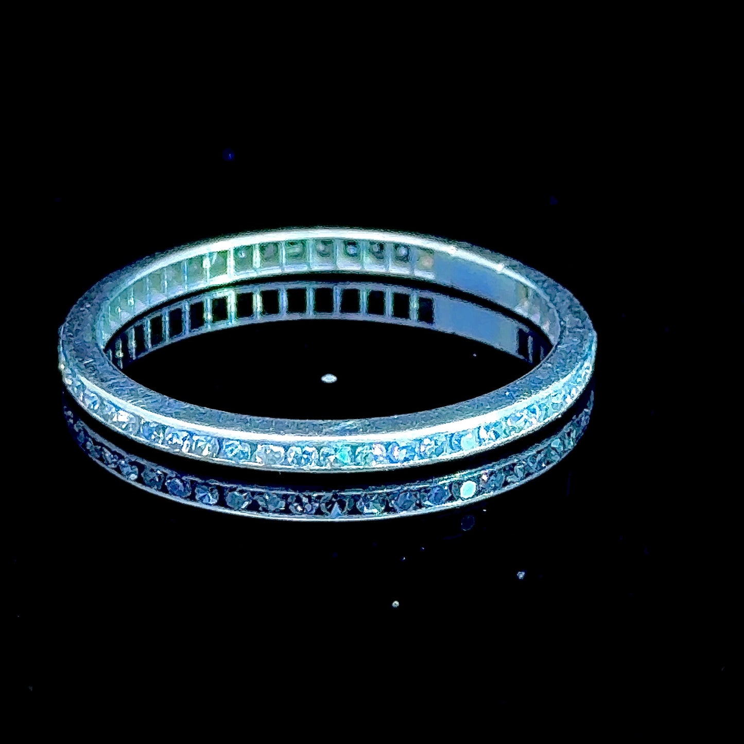 9K White Gold Diamond Full Eternity Ring