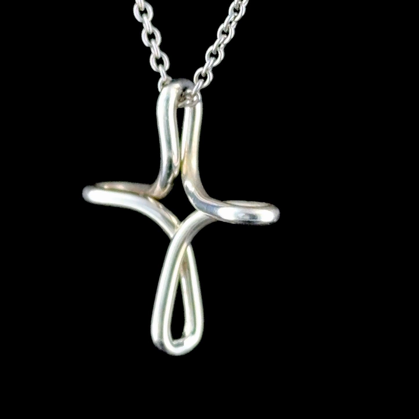 Tiffany Silver Cross Pendant By Elsa Peretti (No Chain).
