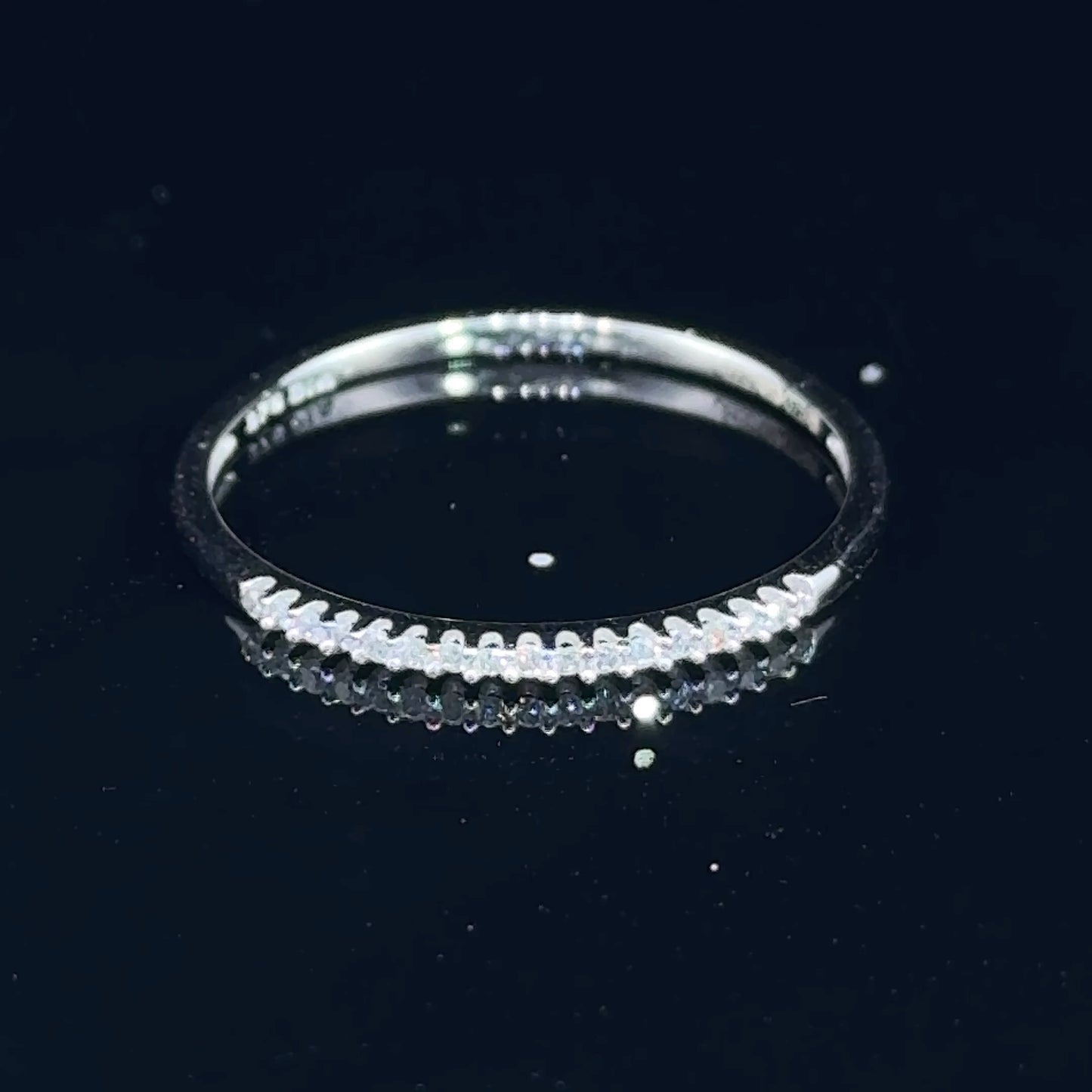 9K White Gold Diamond Micro Eternity Band