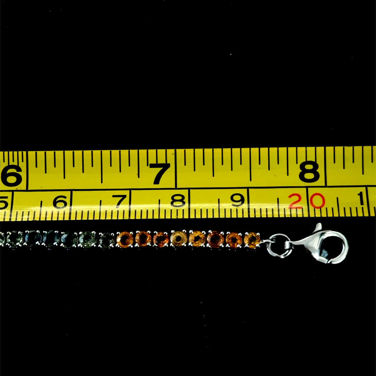 Hi Quality Silver Rainbow Sapphire Bracelet