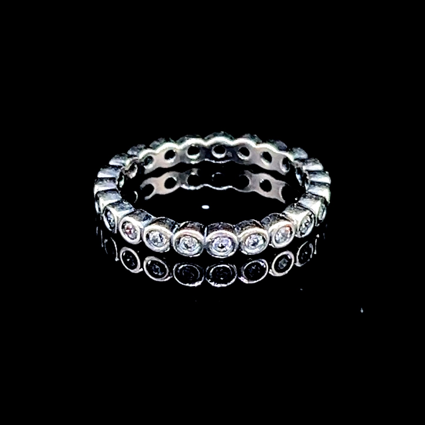 Silver Pandora Cubic Zirconia Alluring Brilliant Ring